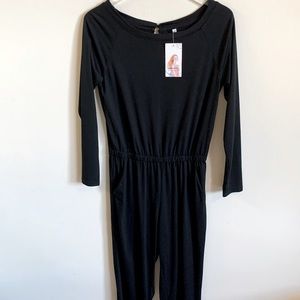 Pretty Garden Long Sleeve Jumpsuit/Romper Women’s (S) Black